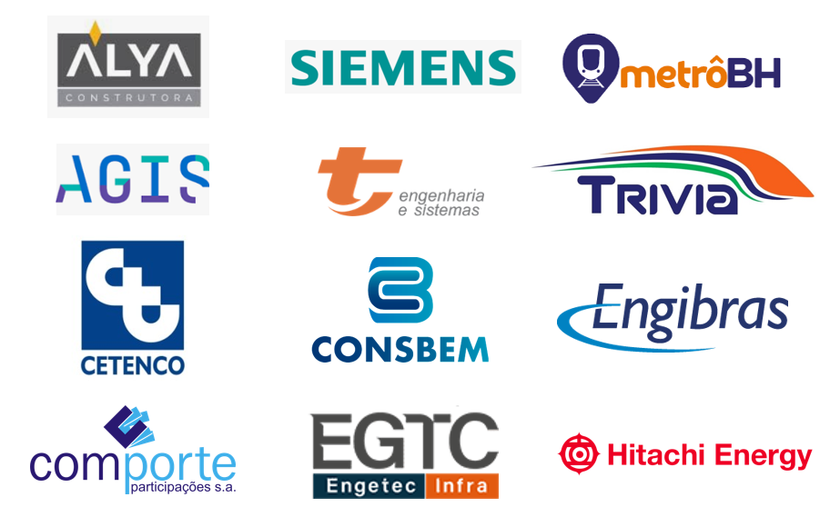Clientes da Montera: Álya Construtora, Siemens, Metrô BH, AGIS, Engenharia e Sistemas, Trivia, Cetenco, Consbem, Engibras, Comporte Participações